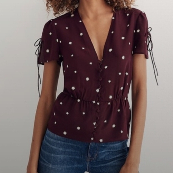 Madewell Tops - Madewell Purple  Belle Top In Star Mix SIZE 2